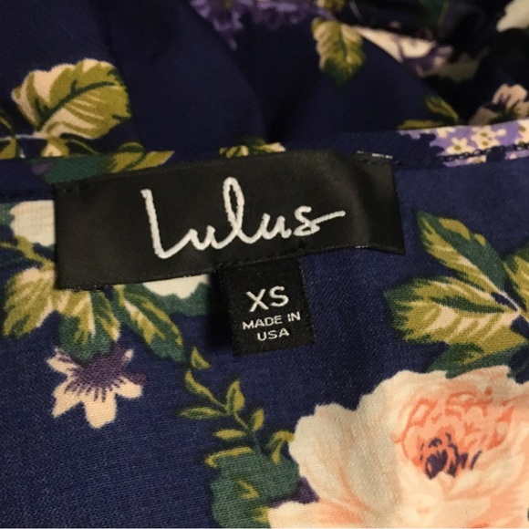 LULU'S That's a Wrap Navy Blue Floral Print Dress - Picture 9 of 11
